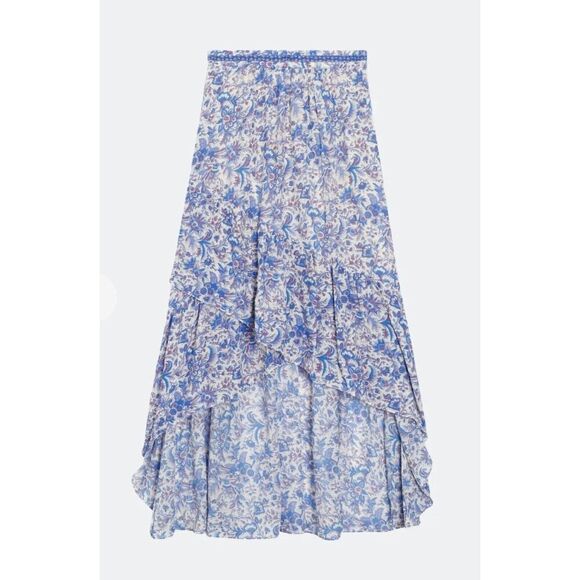 BA&SH Billie High- Low asymmetrical Floral Skirt NWT - Picture 4 of 6